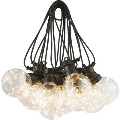 GLOBO 34090N ALMAGA světelný řetěz LED 7500mm 10x0,27W 10x22lm 2700K IP44 černá