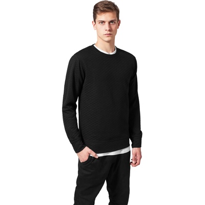 Urban Classics Мъжка черна блуза Urban Classics Diamond QuiltUB-TB1109-00007 - Черен, размер S