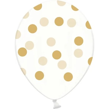 Image 1 of PartyDeco Прозрачен балон със златисти точки