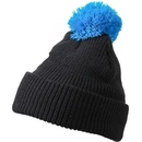 Myrtle Beach MB7967 zimní čepice s bambulí černá pacifik