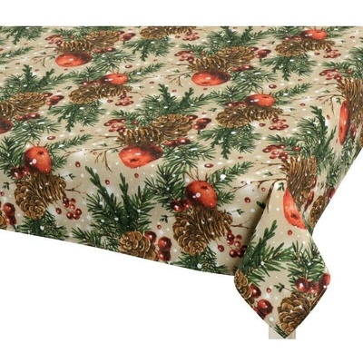 Bellatex Obrus Šišky a jablká vianočné 70x70 cm