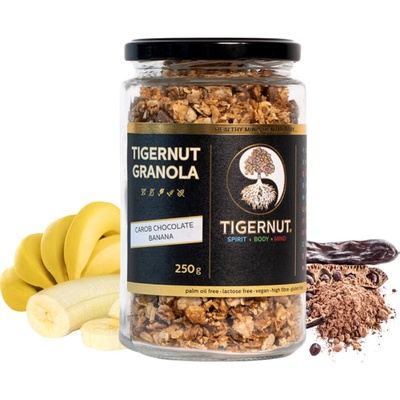 TigerNut Granola z Tygřího ořechu Karobová čokoláda & Banán 250 g