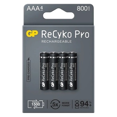 GP Batteries батерия ReCyko Pro micro ceruza (AAA) 800mAh 4pcs/Cs GP85AAAHC-RCKP-PGB4 (GP85AAAHC-RCKP-PGB4)