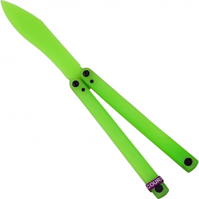 Chladné zbraně Tréninkový balisong "NEONOVÁ SVĚTLUŠKA" – Zboží Mobilmania