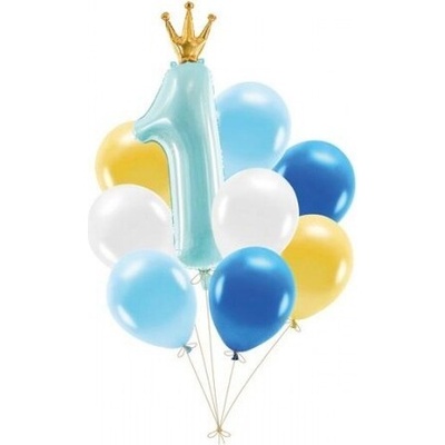 Party Deco Sada balonků 1. narozeniny Modrá