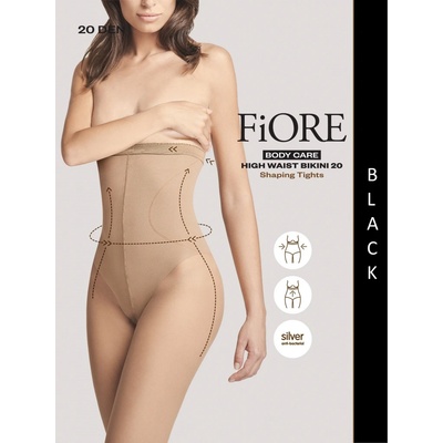 Fiore Zoštíhľujúce M5218 High Waist Bikini 20 DEN Čierna