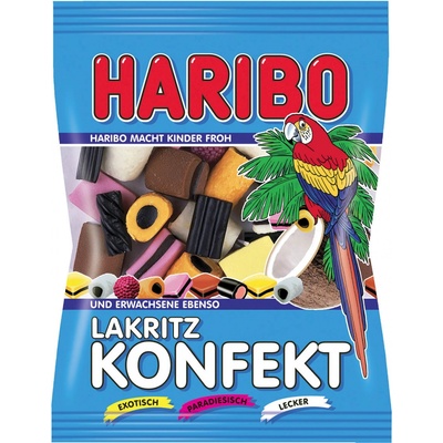 Haribo Konfekt cukrovinka s príchuťou sladkého drievka zmes 100 g