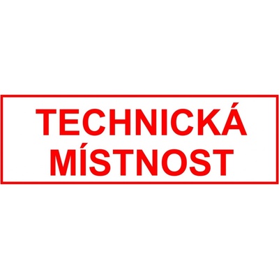 Walteco Technická místnost, 290x100mm, samolepka , 20302