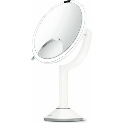 Simplehuman kosmetické zrcátko Sensor TRIO LED osvětlení dobíjecí bílá nerez – Zboží Dáma