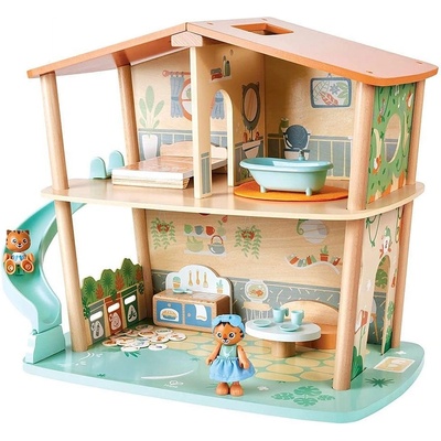 HaPe International Дървен комплект Hape - Къща на тигри в джунглата, 34 части (H3412)