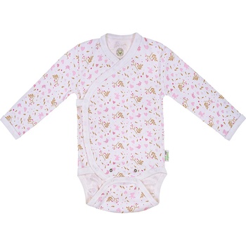 Image 1 of Bio Baby Боди Bio Baby - органичен памук, 68 cm, 4-6 месеца, бяло-розово (97220113)