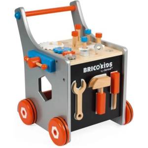 Janod BricoKids проходилка и количка с инструменти 25 бр (J06478) Проходилка