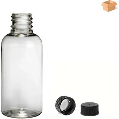 Via Plastová lahvička čirá s černým uzávěrem 50 ml 800 ks