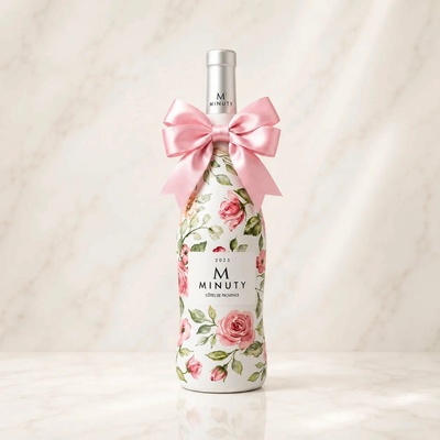 Château Minuty Chateau Minuty M Rosé Luxusní dárková zdobená lahev růžemi 0,375 l