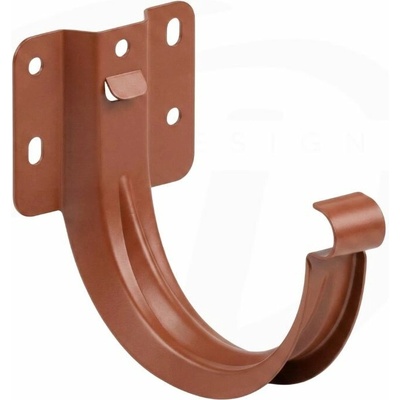 Krop Čelový hák polkruhového žľabu oceľový 280 mm systém 130 RAL 8004 Medeno hnedá