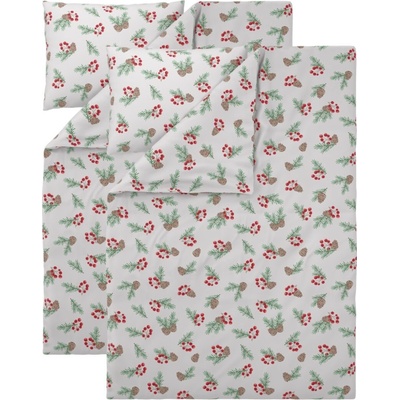 Livarno povlečení z jemného flanelu větve jedličky 140x200 70x90