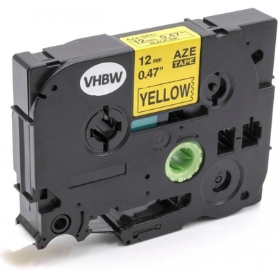 Compatible Brother TZe-V631, 12mm x 5, 5m, черен печат / жълт фон, винил, съвместима лента (TZeV631)