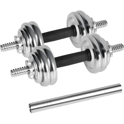 Rebel RBA-2326 Chromované litinové nastavitelné činky v přepravním pouzdře s konektorem 2 x 7,5 kg