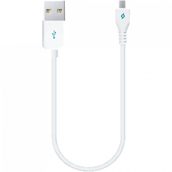 Ttec Кабел Mini Cable 30cm Micro USB Charge/Data Cable - Бял