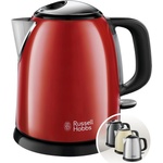 Russell Hobbs Colours+ Kettle, Stainless Steel Red, 1 l, 2400 Watt - 24991-70 (24991-70) Електрически кани