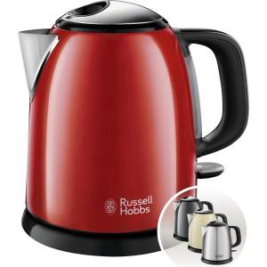 Russell Hobbs Colours+ Kettle, Stainless Steel Red, 1 l, 2400 Watt - 24991-70 (24991-70) Електрически кани