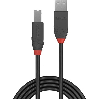 Lindy L36673 USB 2.0 A-B M/M, 2m, černý