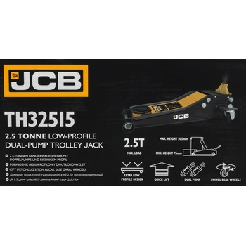 JCB TH32515, Nízkoprofilový hydraulický zdvihák s pojazdom, 2,5 t