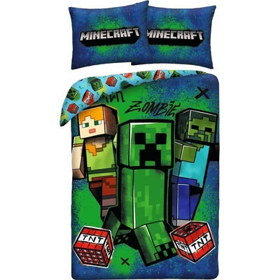 Halantex Obliečky z mikrovlákna Minecraft Zombie 140x200 70x90