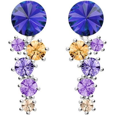 Preciosa strieborné visiaci náušnice arónie s českým krištáľom 6139 64 modré