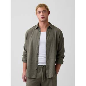 GAP Ленена риза със стандартна кройка GAP GAP | Zelen | МЪЖЕ | L