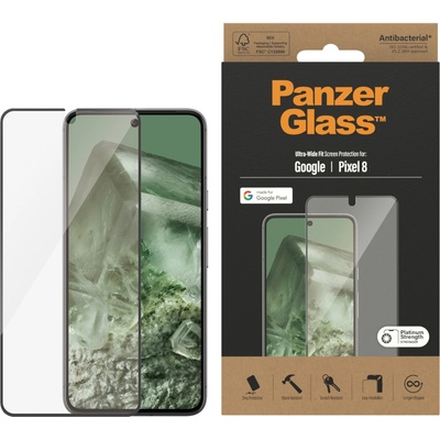 Panzer Стъклен протектор PanzerGlass за Google Pixel 8, UWF, Antibacterial - Черен