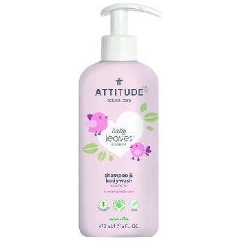 Attitude Detské telové mydlo a šampón 2 v 1 Babyleaves bez vône 473 ml