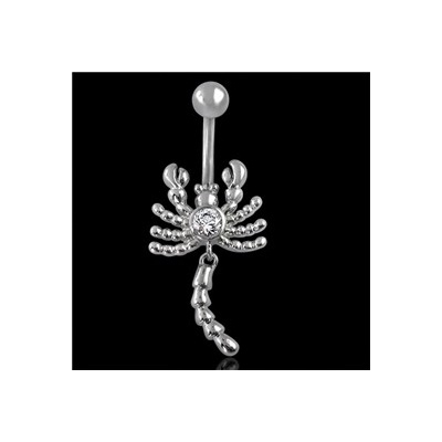Piercingate piercing do pupíku s krabem PBV00515 čirá
