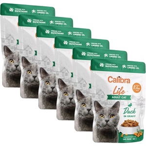 Calibra Cat Life Възрастен Патешки в сос 6 x 85 г
