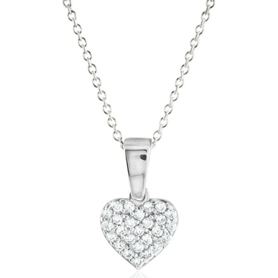 Gemmax Řetízek se srdíčkem z bílého zlata GLSWB-33441-39271