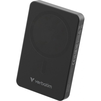 Verbatim Bъншна батерия /power bank/ Verbatim Charge 'n' Go Essentials, 10 000mAh, черна, 1x USB-C, безжично зареждане, PD 3.0 (VERBATIM-32227)