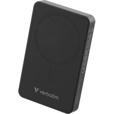 Verbatim Bъншна батерия /power bank/ Verbatim Charge 'n' Go Essentials, 10 000mAh, черна, 1x USB-C, безжично зареждане, PD 3.0 (VERBATIM-32227)