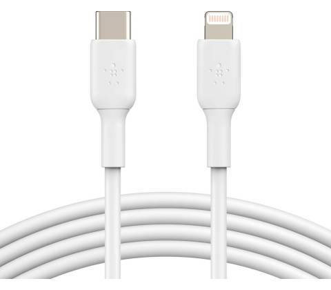 Belkin CAA003BT1MWH Lightning, USB C, samec, samec, 1m, bílý