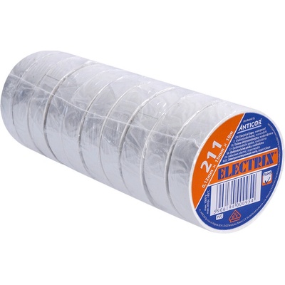 Solight Izolačná páska 15 mm x 0,13 mm x 10 m biela AP01B