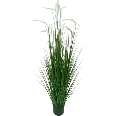 GARDEN LINE Umelá tráva v kvetináči Pennisetum biela 150 cm