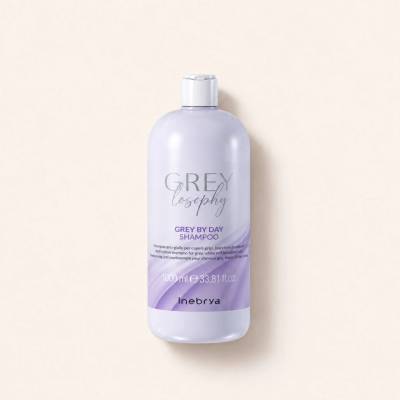 Inebrya Grey By Day Shampoo jemný šampon pro přírodní šedé vlasy 1000 ml
