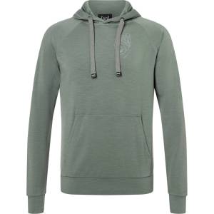super. natural Мъжки вълнен пуловер super. natural Frosty Hoodie Merino hoodie - Eucalyptus / Vapor Grey (005-7176-0111)