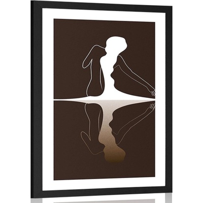 Plakát s paspartou ženské tajemství - 20x30 black