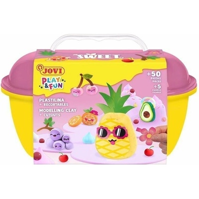 Jovi PLAY&FUN plastelína kufrík 50ks Sweet