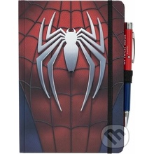 CurePink Poznámkový blok s propiskou Marvel Spiderman Logo A5 14,8 x 21,0 cm