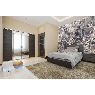 DIMEX ART Самозалепваща се флизелинова фототапета текстура от сив мрамор 375 x 250 см