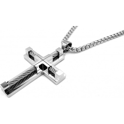 Steel Jewelry Náhrdelník kříž z chirurgické oceli NH231044