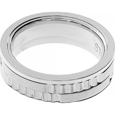 MPM Snubní ocelový nerezový prsten 6544 stříbrné barvy