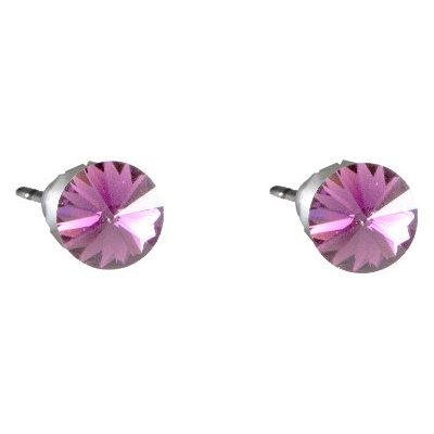 JSB Swarovski Elements s broušeným krystalem tvar tečka světle fialové 713907 lightamethyst