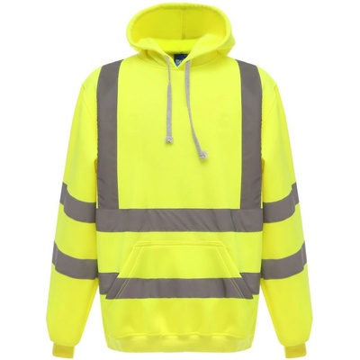 Yoko mikina HVK05 Hi-Vis s kapucí výstražná žltá fluorescent